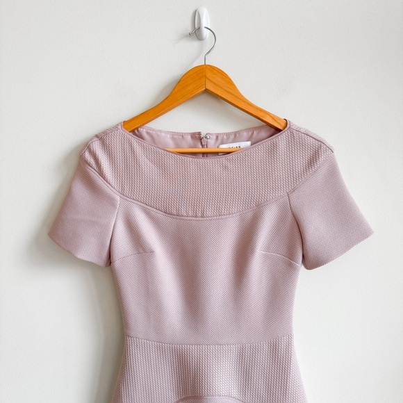 REISS • Hazel Textured Panel Dress in Ash - Picture 5 of 15